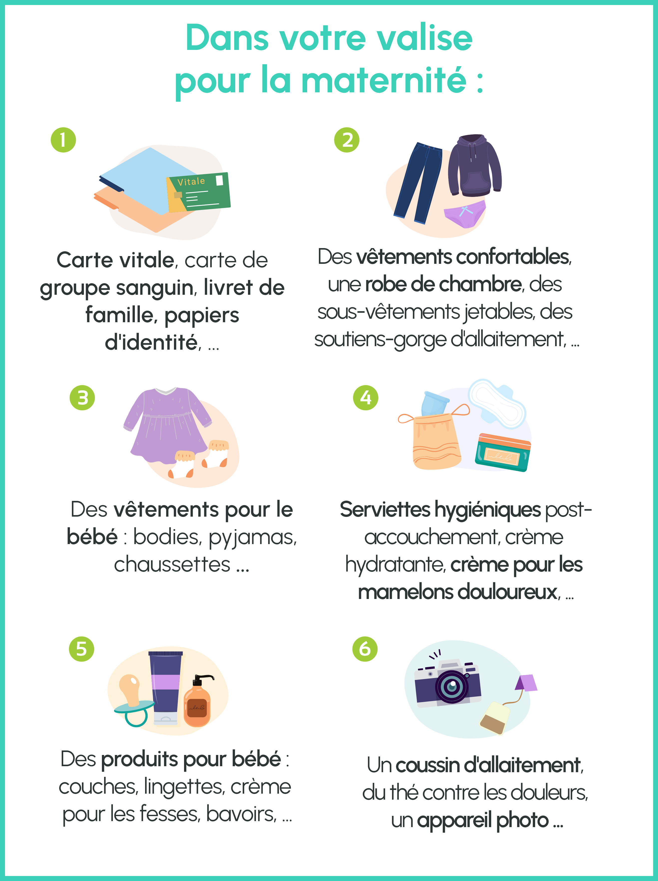 Valise pour la maternité sale